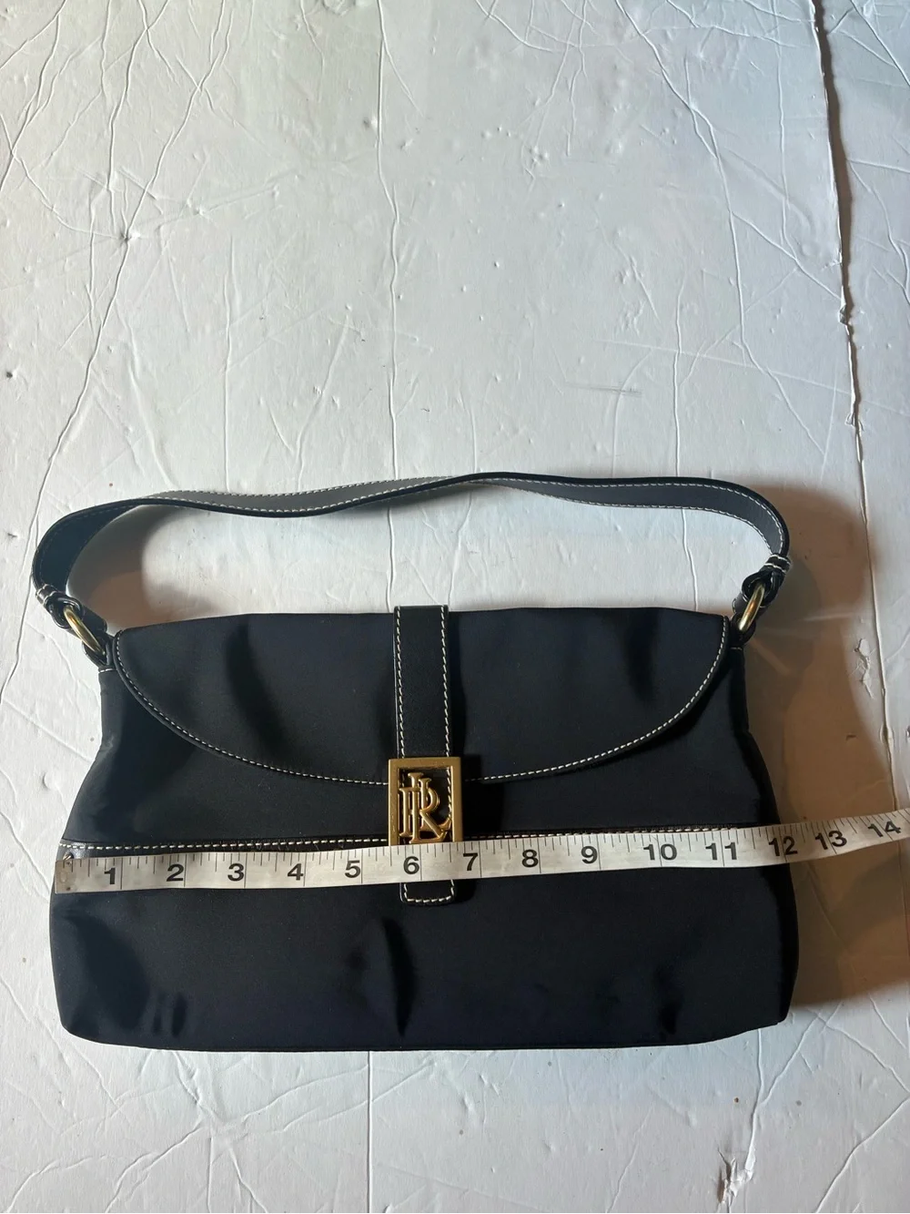 Ralph Lauren Black Hobo with Gold Hardware
